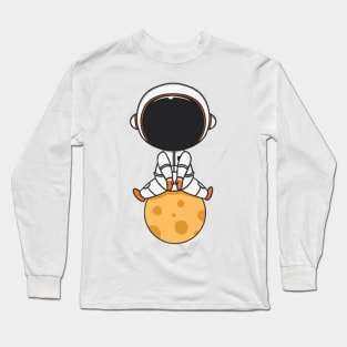 Astronaut Sitting Down The Ball Long Sleeve T-Shirt